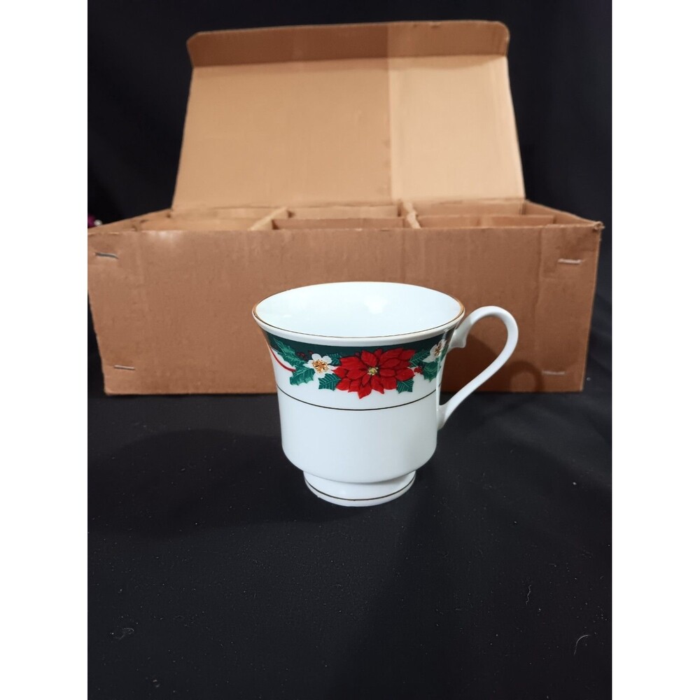 Tienshan JX Christmas Coffee / Tea Mugs Set of 6 NOB